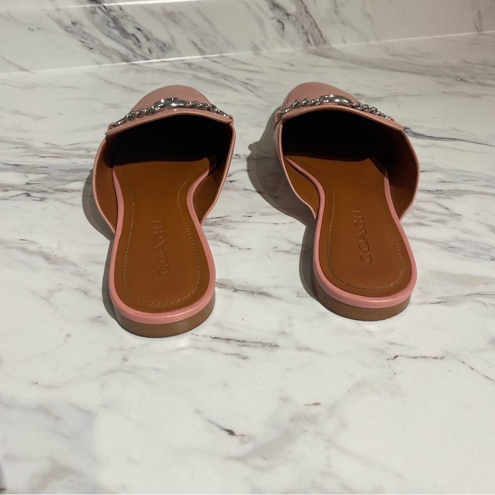 Coach‎ Sofi leather slides mules petal pink - Picture 6 of 16
